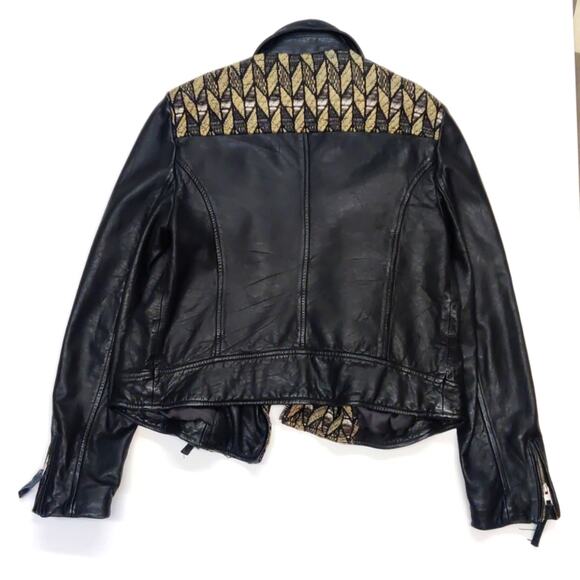 Unique ALL SAINTS Motorcycle Leather Jacket US 10 - Picture 5 of 5